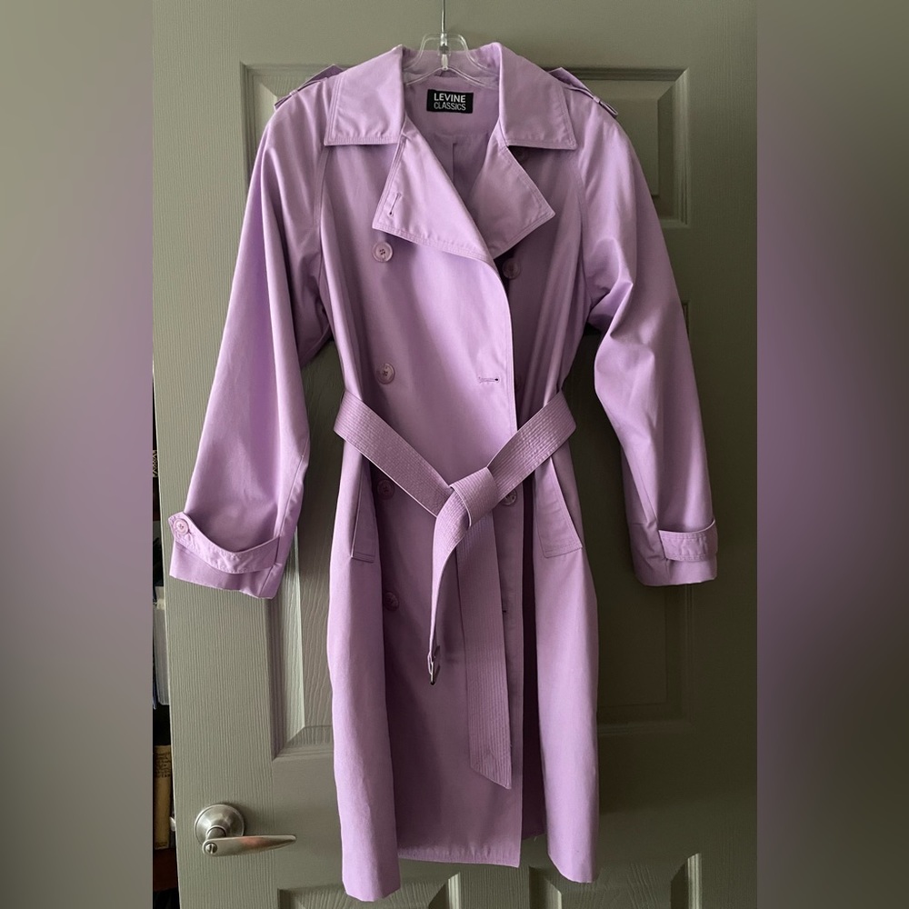 Donated to Cal Fires - Poplin double-breasted raincoat - Levine Classics